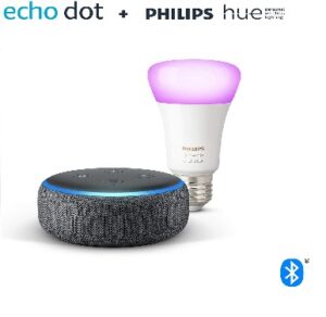 Pack de altavoz Alexa Echo Dot con bombilla Philips Hue inteligente